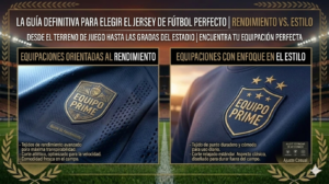 La guía definitiva para elegir la camiseta de fútbol perfecta: rendimiento vs. estilo.